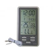 Digital thermometer/hygrometer with probe/clock/date DC-802 CHR