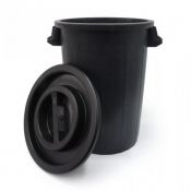 Water barrel, round, with lid, capacity 100L