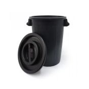 Water barrel, round, with lid, capacity 75L